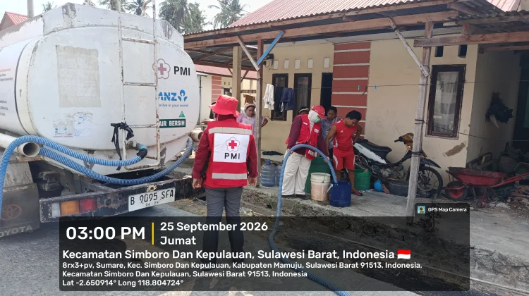 Kelangkaan Solar Jadi Kendala Distribusi Air Bersih PMI Sulbar