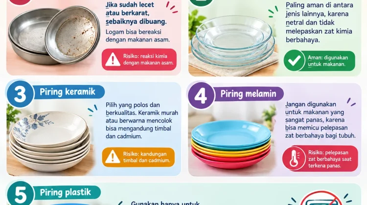 Pilih Piring Jangan Asal! Kenali Pengaruh Bahannya terhadap Kesehatan ...
