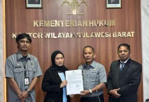 Kemenkum Sulbar Tekankan Integritas Notaris Baru