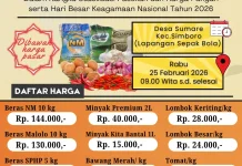 Disketapang Mamuju Gelar Gerakan Pangan Murah di Desa Sumare