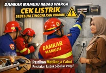 Damkar Mamuju Imbau Warga Cek Listrik sebelum Tinggalkan Rumah