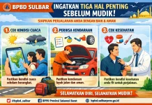 BPBD Sulbar Ingatkan Tiga Hal Penting sebelum Mudik