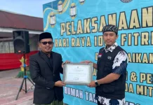 Rutan Mamuju Berikan Penghargaan Kementrian Agama Kab. Mamuju