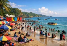 Wisata Pantai Sulbar Ramai Pengunjung di Momen Libur
