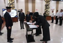 Lantik Pejabat di Jajarannya, Kemenkum Sulbar Perkuat Kapasitas Organisasi
