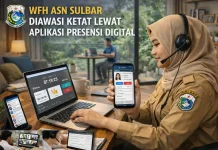 WFH ASN Sulbar Diawasi Ketat Melalui Aplikasi Presensi Digital