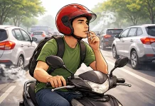 Risiko yang Sering Diremehkan saat Merokok Sambil Berkendara