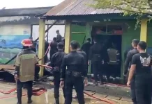 Lima Ruang Kelas dan Satu  Ruang BMH Hidayatullah Mamuju Hagus Terbakar