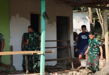 Sentuhan Kasih Prajurit Kodim Majene di Panti Asuhan Miftahul Hidayatullah