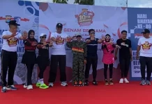 Satu Dekade Pengabdian, Polda Sulbar Gelar Senam Bersama dan Cek Kesehatan Gratis