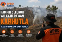 BPBD Sulbar: Hampir Seluruh Wilayah Rawan Karhutla, Kesiapsiagaan Jadi Kunci