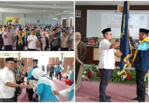 Pemkab Mateng Lepas 229 CJH ke Makassar, menggunakan 10 Unit Bus