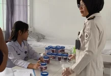 Pegawai dan Warga Binaan Rutan Mamuju Jalani Tes Urine Massal