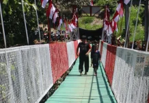TNI Tuntaskan Pembangunan Jembatan Garuda di Pati’di