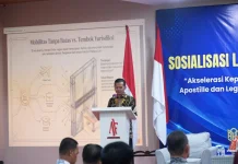 Kanwil Kemenkum Sulbar Sosialisasilan Kemudahan Layanan Apostille