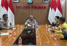 Koordinasi di Polres Polman, Kemenkum Sulbar Perketat Pengawasan Pelanggaran KI