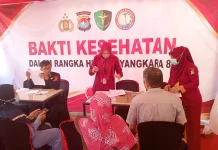 Berbagai Layanan Kesehatan Gratis Hiasi Baktikes Bhayangkara ke-80 Polda Sulbar