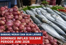 Bawang Merah dan Ikan Layang Dominasi Inflasi Sulbar Periode Juni 2026