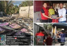 Dinas Sosial Mateng menyalurkan bantuan kepada korban kebakaran di Desa Kabubu