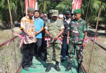 TNI Resmikan Jembatan Gantung Perintis Garuda di Pasangkayu, Dorong Akses Ekonomi