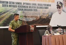Korem 142/Tatag Hadiri Rakor Ketahanan Pangan Sulawesi Barat