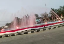 PUPR Sulbar Percantik Kolam Air Mancur di Jalan Arteri Mamuju