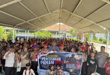 Densus 88 Sulbar Edukasi IRET dan NVE di Jambore Pramuka Tapalang