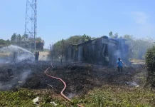 Lahan 5 Are dan Gudang Kosong Terbakar di Sekitar Perumahan Zarindah Mamuju