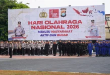 Haornas 2026, Polda Sulbar Dorong Personel Gemar Berolahraga