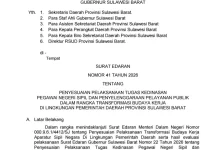 Gubernur Sulbar Terbitkan SE Aturan WFO dan WFH Bagi ASN