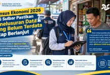 Sensus Ekonomi 2026 Berakhir, BPS Sulbar Tetap Telusuri Usaha Belum Terdata