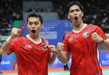Pasangan Ganda Putra Indonesia Tumbangkan Pasangan Ranking 1 dunia asal Korsel