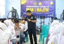 Densus 88 Sulbar Gandeng GP Ansor Majene Sosialisasikan IRET di MAN 1 Majene