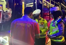 Polda Sulbar Cek Kelayakan Bus Antar Kota dan Provinsi
