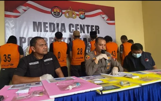 Polresta Mamuju Bongkar Enam TKP dan Amankan Delapan  Tersangka Narkoba