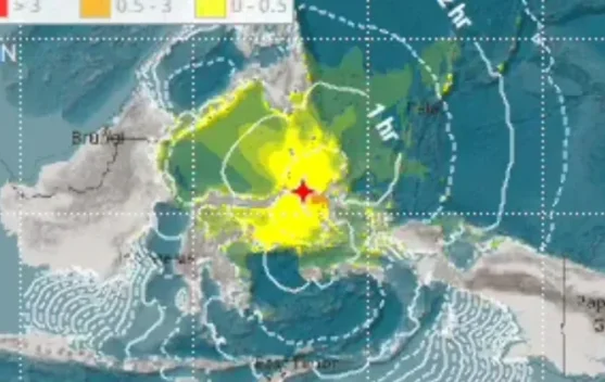 Gempa dengan Kekuatan M 7,6 Mengguncang Manado