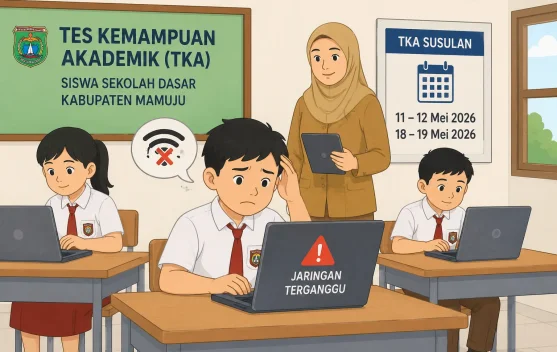 Gangguan Teknis, Ratusan Siswa SD di Mamuju Akan Ikuti Ujian TKA Susulan