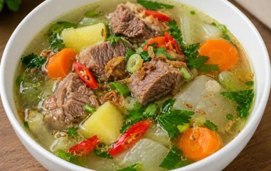 Olahan Daging Qurban Anti Bosan dengan Sop Janda Pedas