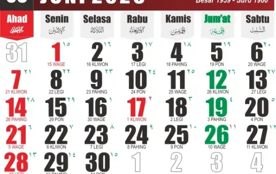 Kalender Juni 2026: Tanggal Merah dan Hari Penting yang Perlu Dicatat