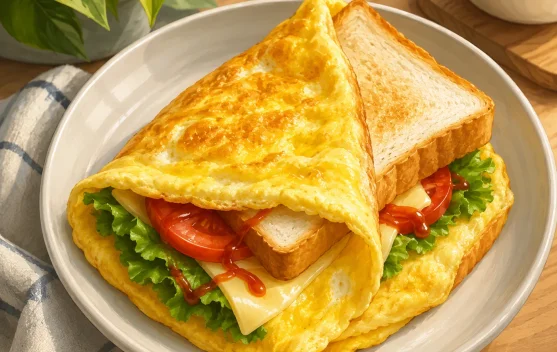 Sarapan Simpel Cuma 5 Menit, Roti Telur Lipat