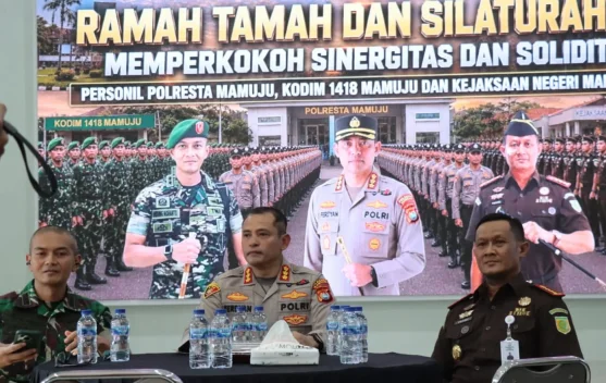 Perkuat Sinergi dan Kekompakan, TNI-Polri dan Kejari Mamuju Gelar Ramah Tamah