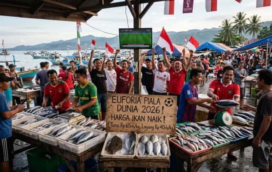 Euforia Piala Dunia 2026 Picu Harga Ikan di Mamuju Alami Kenaikan