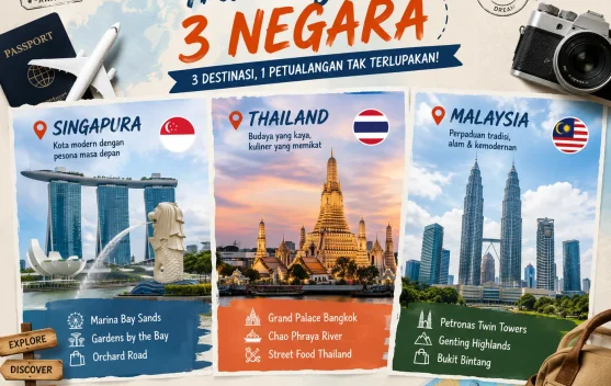 Tiga Destinasi Negara ASEAN Favorit Orang Indonesia