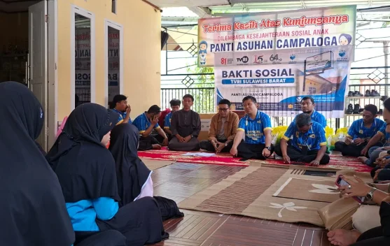 Semarak HUT, TVRI Sulbar Gelar Peduli Kasih di Panti Asuhan Campaloga