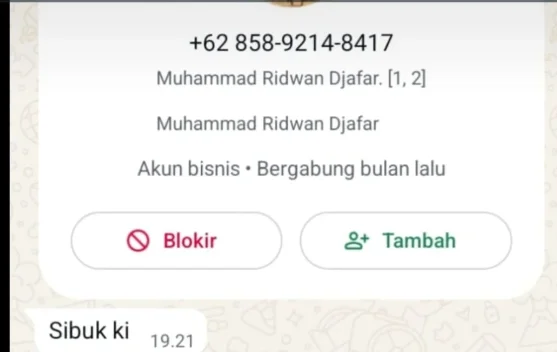 Beredar Akun WA Palsu Mengatasnamakan Kadiskominfo Sulbar