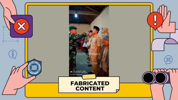 Hoaks TNI Audit dan Marahi Kades Terkait Bansos