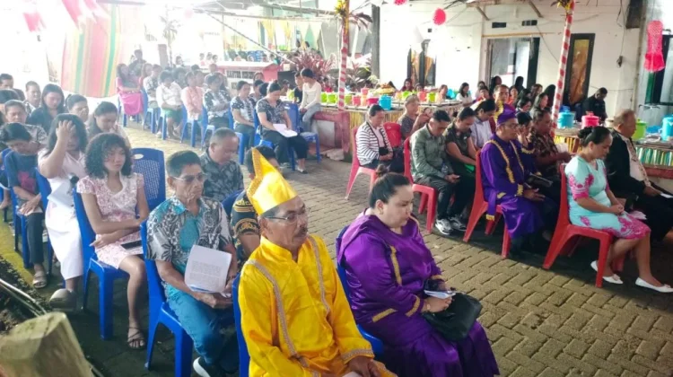 Polsek Wori Lakukan Pengamanan Pesta Adat Tulude Desa Lantung