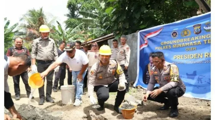 Kapolres Minahasa Tenggara Pimpin Groundbreaking SPPG Polri