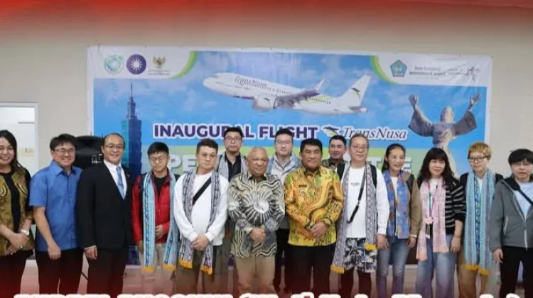 Penyambutan Penerbangan Perdana Taipei - Manado