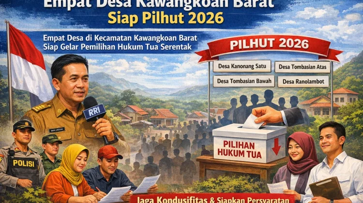 Empat Desa Kawangkoan Barat Siap Pilhut Serentak 2026